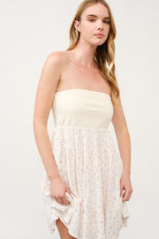 Floral Print Tube Dress  I ABED7746 I SHIP 03/31/25