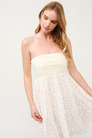 Floral Print Tube Dress  I ABED7746 I SHIP 03/31/25