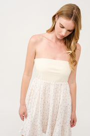 Floral Print Tube Dress  I ABED7746 I SHIP 03/31/25