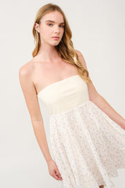 Floral Print Tube Dress  I ABED7746 I SHIP 03/31/25