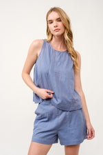 Load image into Gallery viewer, Sleeveless Top and Pocketed Shorts Set I ABED7749 I SHIP 03/31/25
