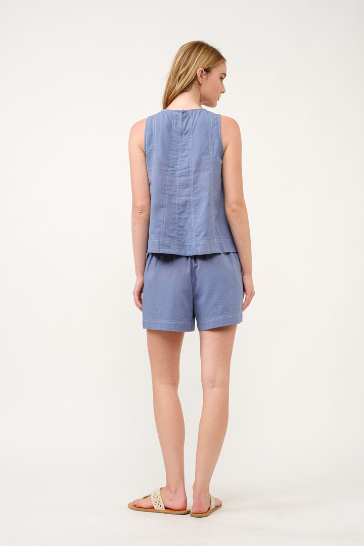 Sleeveless Top and Pocketed Shorts Set I ABED7749 I SHIP 03/31/25