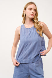 Sleeveless Top and Pocketed Shorts Set I ABED7749 I SHIP 03/31/25