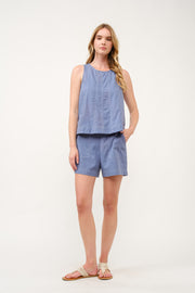 Sleeveless Top and Pocketed Shorts Set I ABED7749 I SHIP 03/31/25