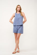 Load image into Gallery viewer, Sleeveless Top and Pocketed Shorts Set I ABED7749 I SHIP 03/31/25
