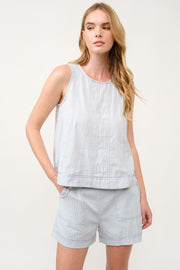 Sleeveless Top and Pocketed Shorts Set I ABED7749 I SHIP 03/31/25