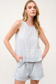 Sleeveless Top and Pocketed Shorts Set I ABED7749 I SHIP 03/31/25