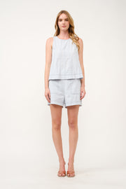 Sleeveless Top and Pocketed Shorts Set I ABED7749 I SHIP 03/31/25