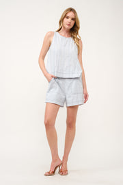 Sleeveless Top and Pocketed Shorts Set I ABED7749 I SHIP 03/31/25