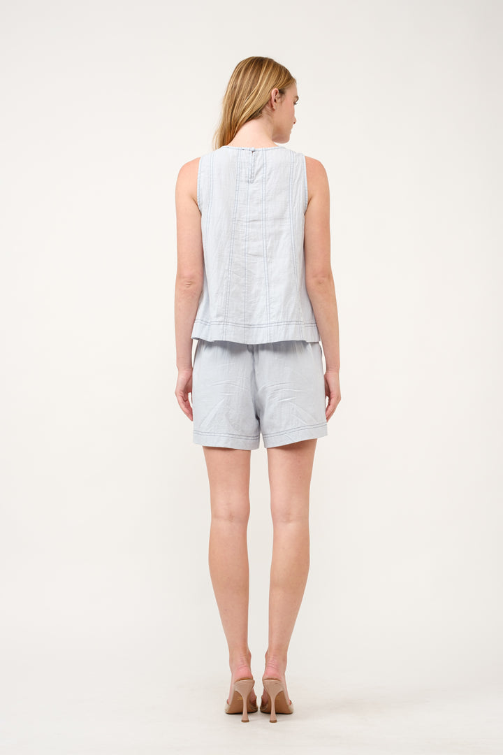 Sleeveless Top and Pocketed Shorts Set I ABED7749 I SHIP 03/31/25