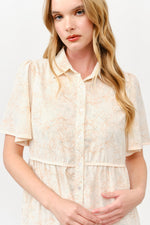 Load image into Gallery viewer, Tiered Button-Down Midi Dress I ABED7757 I TAUPE I SHIP 05/15/25
