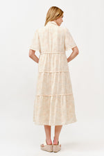 Load image into Gallery viewer, Tiered Button-Down Midi Dress I ABED7757 I TAUPE I SHIP 05/15/25
