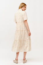 Load image into Gallery viewer, Tiered Button-Down Midi Dress I ABED7757 I TAUPE I SHIP 05/15/25
