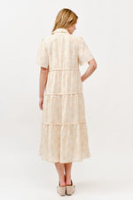 Load image into Gallery viewer, Tiered Button-Down Midi Dress I ABED7757 I TAUPE I SHIP 05/15/25
