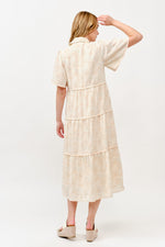 Load image into Gallery viewer, Tiered Button-Down Midi Dress I ABED7757 I TAUPE I SHIP 05/15/25
