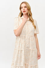Load image into Gallery viewer, Tiered Button-Down Midi Dress I ABED7757 I TAUPE I SHIP 05/15/25
