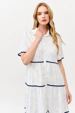 Load image into Gallery viewer, Tiered Button-Down Midi Dress I ABED7757 I TAUPE I SHIP 05/15/25

