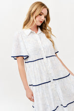 Load image into Gallery viewer, Tiered Button-Down Midi Dress I ABED7757 I TAUPE I SHIP 05/15/25
