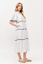 Load image into Gallery viewer, Tiered Button-Down Midi Dress I ABED7757 I TAUPE I SHIP 05/15/25
