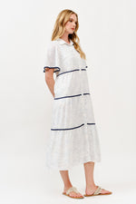 Load image into Gallery viewer, Tiered Button-Down Midi Dress I ABED7757 I TAUPE I SHIP 05/15/25
