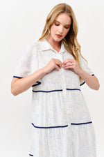 Load image into Gallery viewer, Tiered Button-Down Midi Dress I ABED7757 I TAUPE I SHIP 05/15/25
