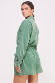 Mineral Wash Corduroy Romper I ABER7507 I SHIP 10/03/24