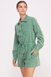 Mineral Wash Corduroy Romper I ABER7507 I SHIP 10/03/24
