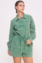 Mineral Wash Corduroy Romper I ABER7507 I SHIP 10/03/24