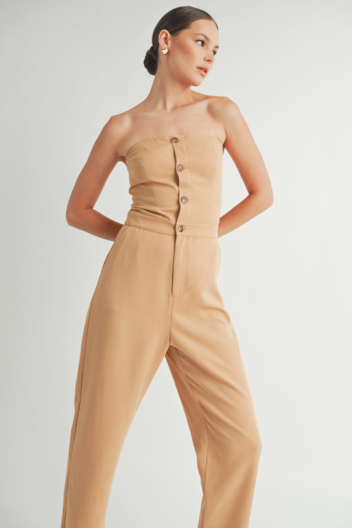 Strapless Woven Jumpsuit I ABER7509