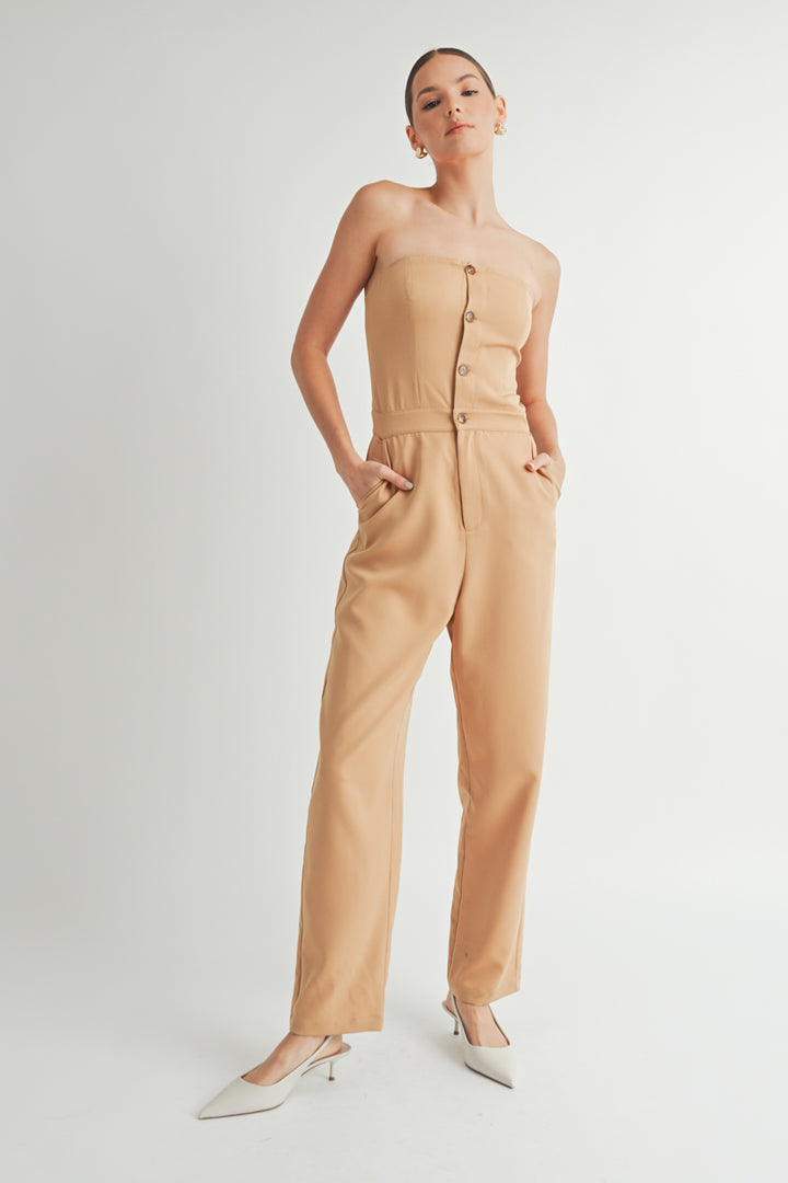 Strapless Woven Jumpsuit I ABER7509