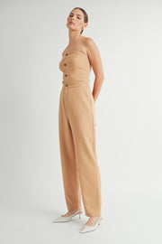 Strapless Woven Jumpsuit I ABER7509