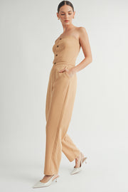 Strapless Woven Jumpsuit I ABER7509