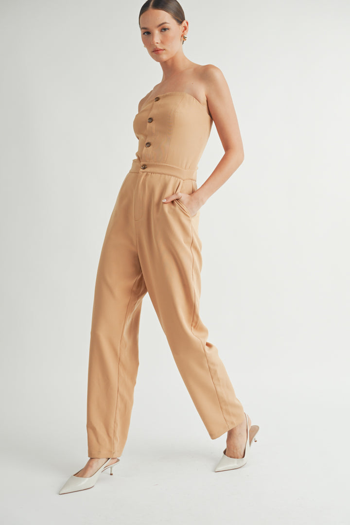 Strapless Woven Jumpsuit I ABER7509