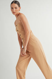 Strapless Woven Jumpsuit I ABER7509