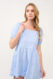 Cotton Poplin Puff Sleeve Romper  I ABER7512 I SHIP 03/31/25