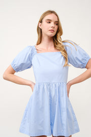 Cotton Poplin Puff Sleeve Romper  I ABER7512 I SHIP 03/31/25