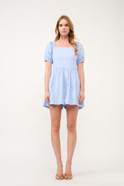 Cotton Poplin Puff Sleeve Romper  I ABER7512 I SHIP 03/31/25