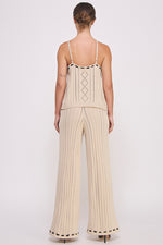 Load image into Gallery viewer, Women&#39;s clothing wholesale Textured knitted Cami Top &amp; elastic waist pocket Pants Set
