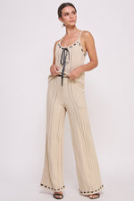 Load image into Gallery viewer, Women&#39;s clothing wholesale Textured knitted Cami Top &amp; elastic waist pocket Pants Set
