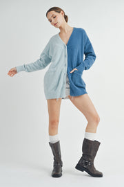 Color Block Cardigan I ABES7509 I SHIP 10/03/24