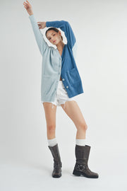 Color Block Cardigan I ABES7509 I SHIP 10/03/24