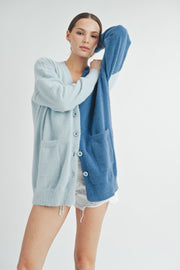 Color Block Cardigan I ABES7509 I SHIP 10/03/24