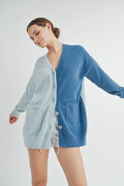 Color Block Cardigan I ABES7509 I SHIP 10/03/24