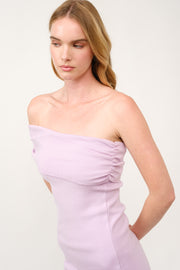 Off-Shoulder Ribbed Knit Dress  I ABES7543 I SHIP 03/31/25