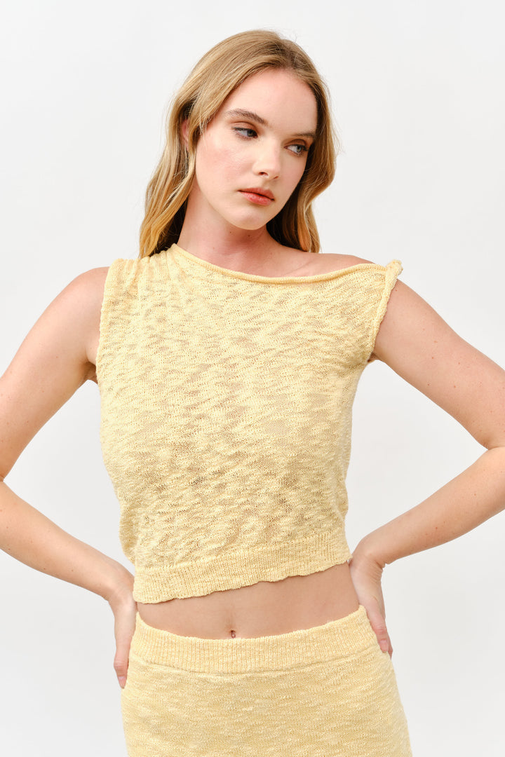Chic Knitted Asymmetrical Set l ABES7544 I YELLOW I SHIP 05/15/25