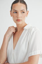 V-Neck Short Sleeve Top I ABET7508