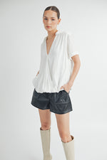Load image into Gallery viewer, V-Neck Short Sleeve Top I ABET7508
