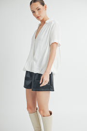 V-Neck Short Sleeve Top I ABET7508