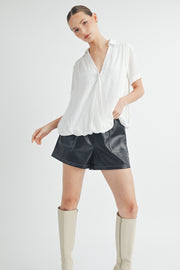 V-Neck Short Sleeve Top I ABET7508