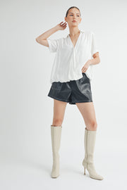 V-Neck Short Sleeve Top I ABET7508